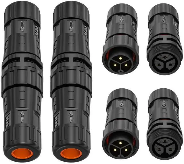 Main image of AOHUA M20 Waterproof Connector IP67 Outdoor Electrical Plug for 2 Or 3-pin Cables Ø 5.0-9.5mm (AH-M20-1503MMZ/FFZ02122)
