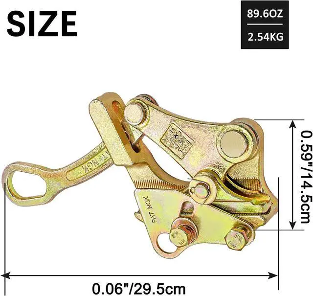 Alt view image 2 of 7 - Luomorgo 3 Ton Cable Grip Puller Wire Grip Rope Jaw Cable Puller Tool for Wire Rope, Pulling 6613 Lbs