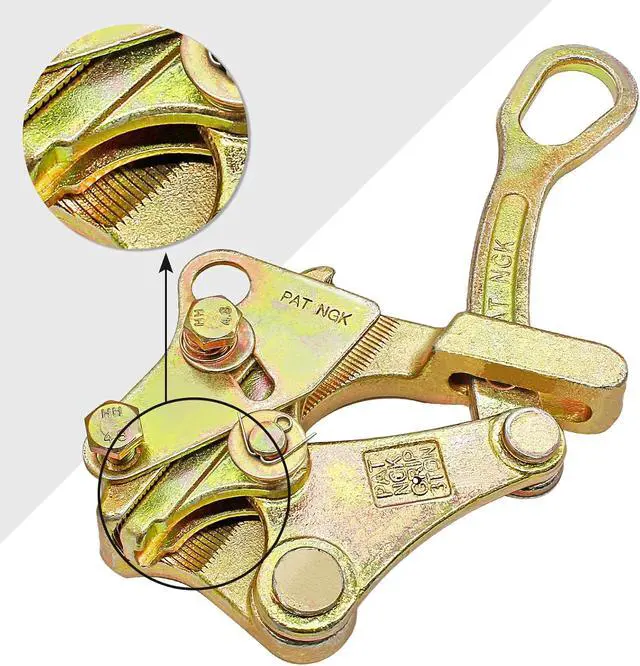 Alt view image 4 of 7 - Luomorgo 3 Ton Cable Grip Puller Wire Grip Rope Jaw Cable Puller Tool for Wire Rope, Pulling 6613 Lbs