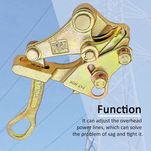 Alt view image 6 of 7 - Luomorgo 3 Ton Cable Grip Puller Wire Grip Rope Jaw Cable Puller Tool for Wire Rope, Pulling 6613 Lbs