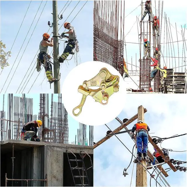 Alt view image 7 of 7 - Luomorgo 3 Ton Cable Grip Puller Wire Grip Rope Jaw Cable Puller Tool for Wire Rope, Pulling 6613 Lbs