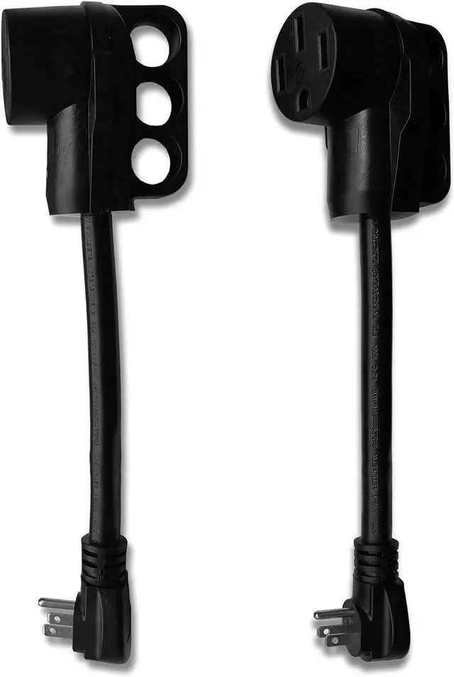 Alt view image 3 of 7 - Inteset NEMA 5-15P to 14-50R 12in EV Adaptor Cord for use with Variable Amperage Portable EV Chargers Only (not for RVs)