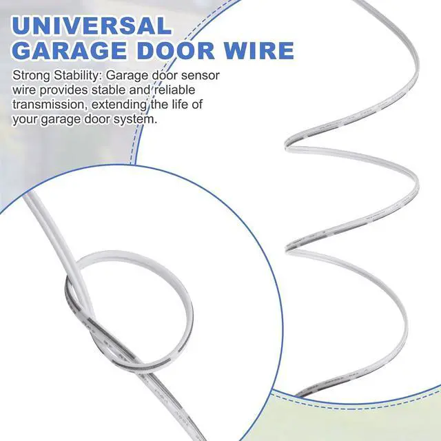 Alt view image 4 of 7 - MECCANIXITY 150ft Universal Garage Door Wire, 20AWG 2 Conductor Door Bell Wire Extension Cable Tinned Copper for Control Station & Sensor, Black