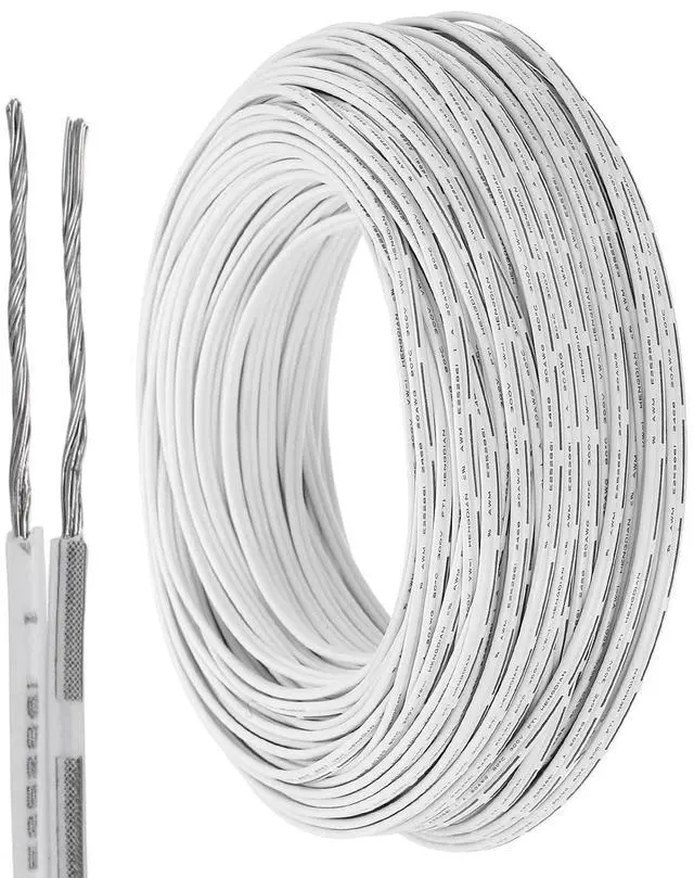 Main image of MECCANIXITY 150ft Universal Garage Door Wire, 20AWG 2 Conductor Door Bell Wire Extension Cable Tinned Copper for Control Station & Sensor, Black
