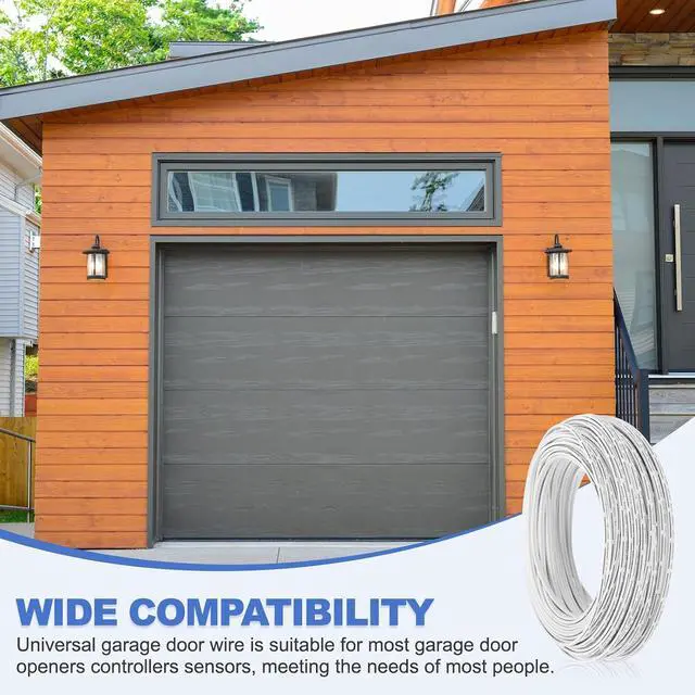 Alt view image 6 of 7 - MECCANIXITY 150ft Universal Garage Door Wire, 20AWG 2 Conductor Door Bell Wire Extension Cable Tinned Copper for Control Station & Sensor, Black
