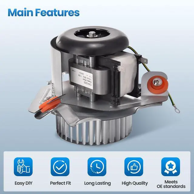 Alt view image 5 of 7 - HC21ZE122A, J238-112-11202 Furnace Draft Inducer Motor Kit Compatible with Carrier, Bryant, Payne, and Day & Night Models 326634-401, 347822-763 Exhaust Venter Motor, with Mounting Bracket