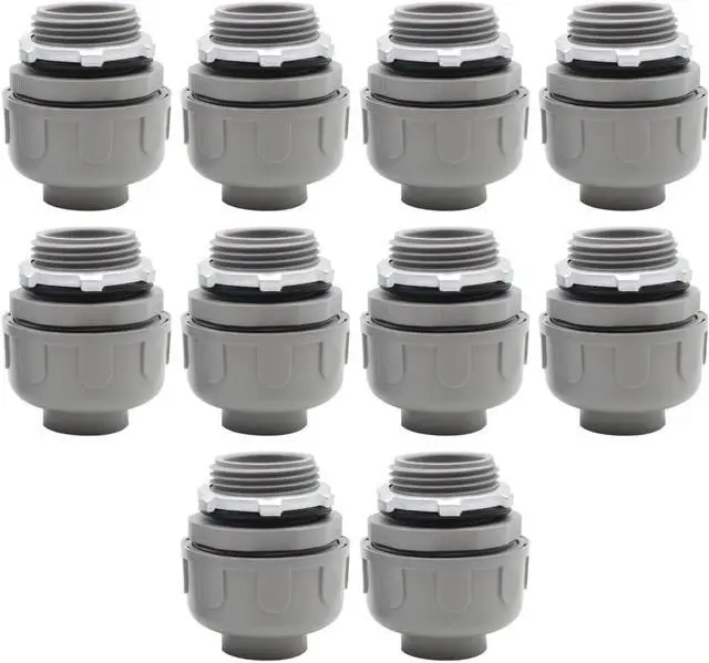 Main image of FNMC-B Liquid Tight Connector 1 Inch UL Listed PVC Flexible Conduit Connector,Electrical Conduit Fittings for Indoor and Outdoor Electrical Conduit Links(1"-10PCS)