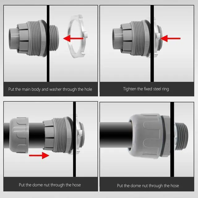 Alt view image 5 of 6 - FNMC-B Liquid Tight Connector 1 Inch UL Listed PVC Flexible Conduit Connector,Electrical Conduit Fittings for Indoor and Outdoor Electrical Conduit Links(1"-10PCS)