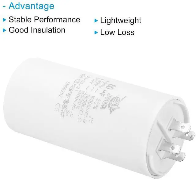 Alt view image 4 of 5 - PATIKIL CBB60 60uf Running Capacitor,2Pcs AC 450V 4 Pins 50/60Hz Double Insert Cylinder Bottom for Air Conditioning,Water Pump,Fan Motor Star 105 x 50mm