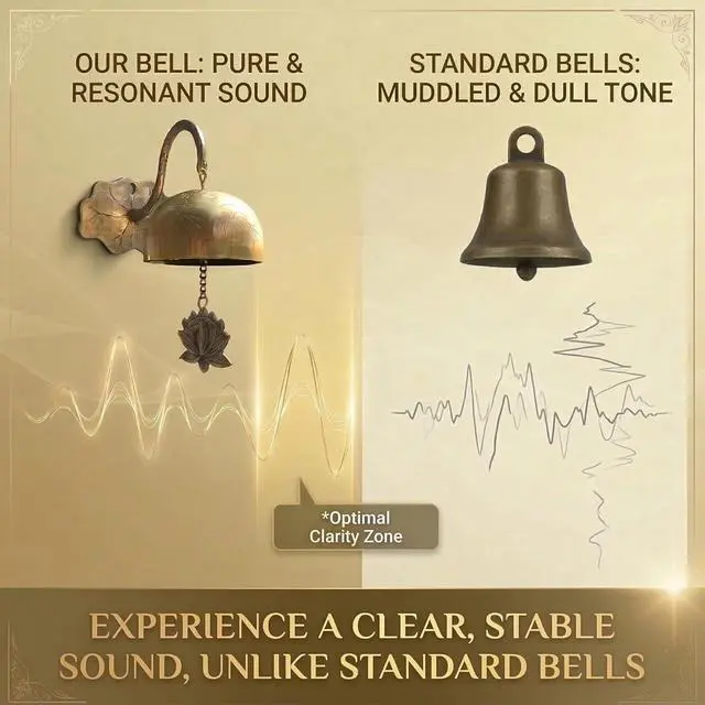 Alt view image 2 of 7 - Solid Brass Shopkeepers Bell for Door Opening Handmade in Korea Bells for Door & Business Entrance Home Decor Housewarming Gift