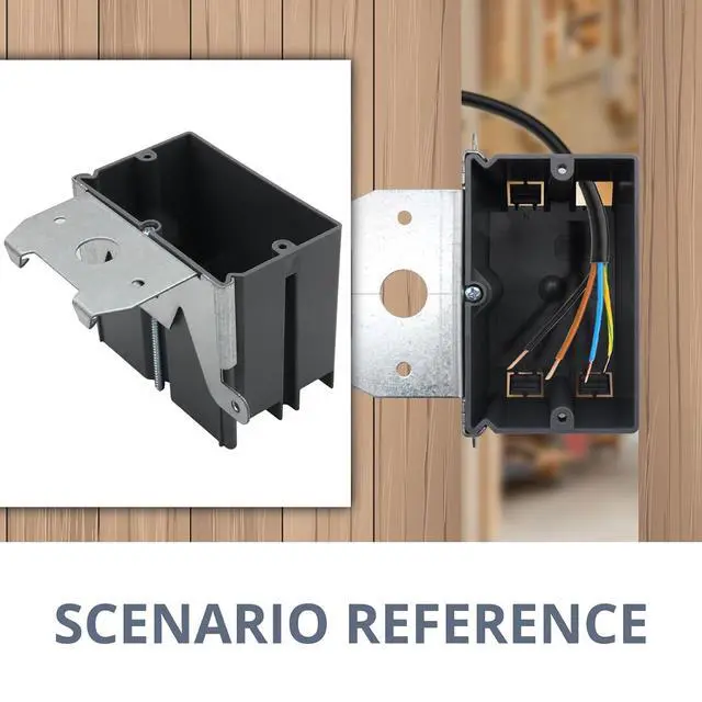 Alt view image 6 of 6 - One Gang Adjustable Outlet Boxes,21 Cubic Inches Adjustment Screw to Adjust The Box Depth,Grey Outlet Box with ETL Listed(9 Pack).