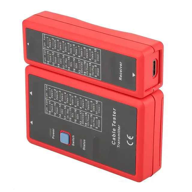 Alt view image 2 of 7 - Cable Tester, UT681HDMI HDMI/MINI-HDMI Data Cable Tester 20-LED Status Indictor Short Finder Circuit Tester