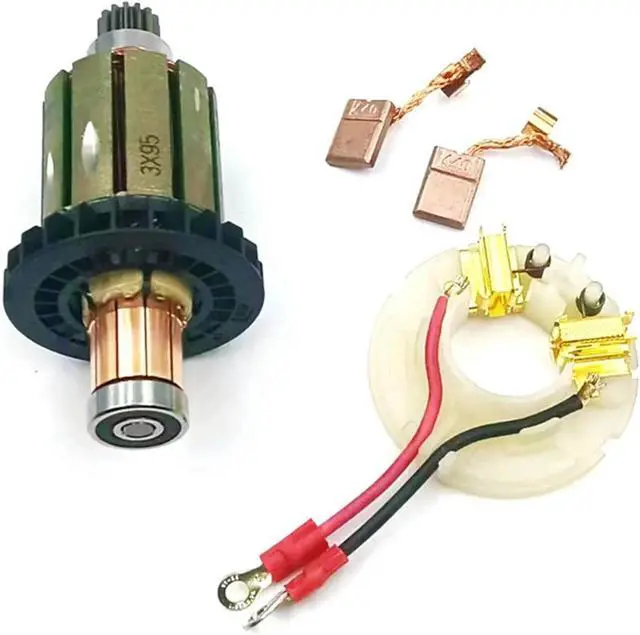 Alt view image 4 of 7 - Industrial Carbon Brush Holder & Rotor Assembly High Conductivity Brushes Quick Fixing for CB440 DHP458 Electric Motor Brush Holder Set