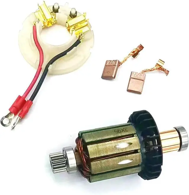 Alt view image 7 of 7 - Industrial Carbon Brush Holder & Rotor Assembly High Conductivity Brushes Quick Fixing for CB440 DHP458 Electric Motor Brush Holder Set
