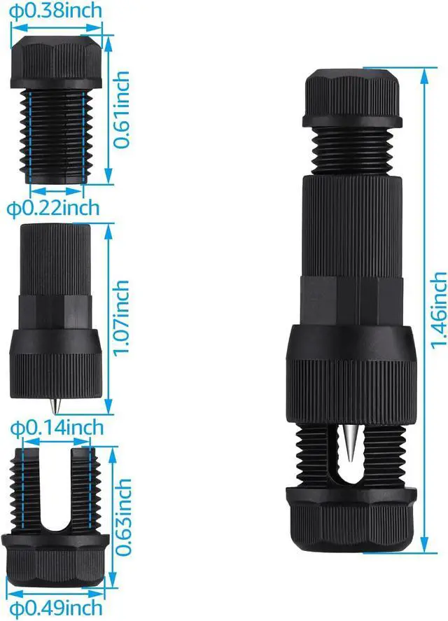 Alt view image 6 of 6 - LEONLITE 40-Pack Low Voltage Wire Connectors, Fastlock Wire Connectors for Landscape Lighting, 12/14/16/18 Gauge Cable, Piercing Replacement Connectors for 12-24V Outdoor Pathway Lights, Black