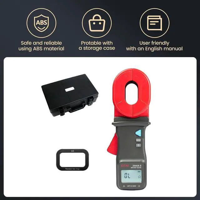 Alt view image 5 of 6 - EITAI2000A-S Digital Clamp Ground Earth Resistance Meter Tester, 0.01-500, Manufacturer Direct Sales, telurometro