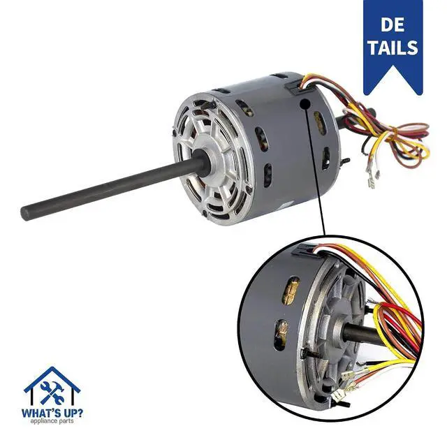 Alt view image 5 of 6 - What's Up D1092 5.0-Inch OEM Direct Replacement for RV Coleman Air Conditioner Motor 1/3 HP, 115 Volts, 1675 RPM, 2 Speed, 3.4 Amps, OAO Enclosure, Double Shaft, Sleeve Bearing