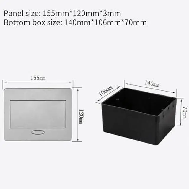 Alt view image 2 of 7 - 125V 2 Outlets Pop Up Floor Electrical Outlet Recessed Hidden Countertop Socket Floor Outlet Covers Box for Home Office