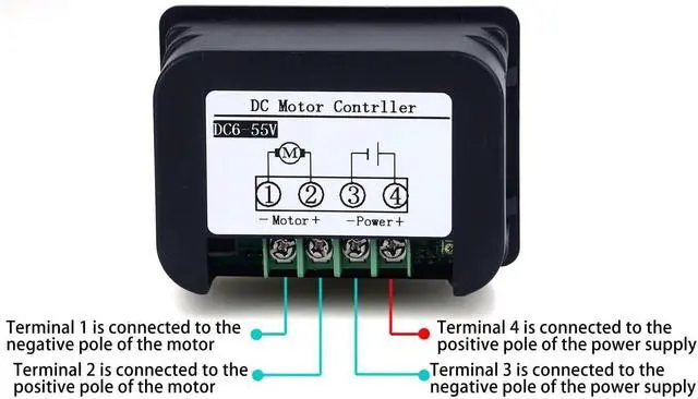Alt view image 3 of 7 - Motor Speed Controller DC6-55V 15A LCD Display Forward Reverse Speed Controller DC Motor Regulator with Remote Control