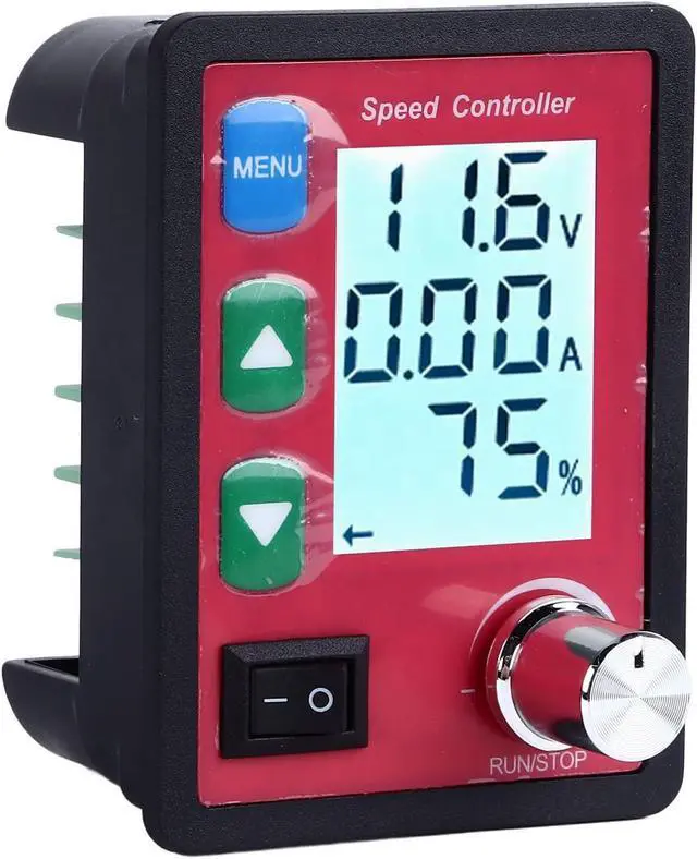 Alt view image 6 of 7 - Motor Speed Controller DC6-55V 15A LCD Display Forward Reverse Speed Controller DC Motor Regulator with Remote Control