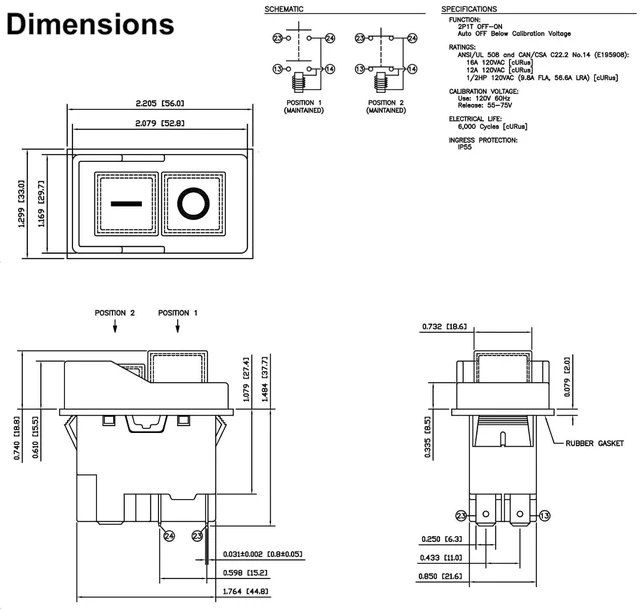 Alt view image 7 of 7 - KJD17 Electromagnetic Pushbutton Switch - 120V/220V 4-Pin 16A for Garden Tools and Power Tools