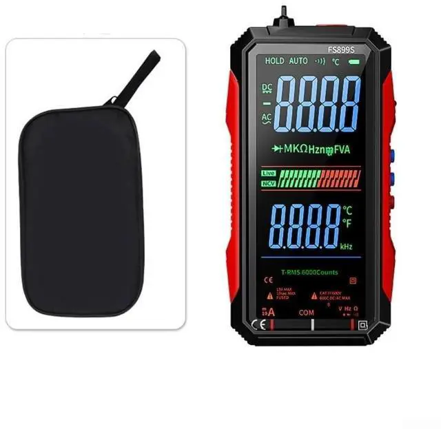 Alt view image 5 of 6 - FS899S Digital Multimeter, USB-C Rechargeable Power, Large Backlit Display, Flashlight and Voice Broadcast, RMS Digital Multimeter for Home and Industrial Electrical Testing(FS899S-BAG-16-in-1)