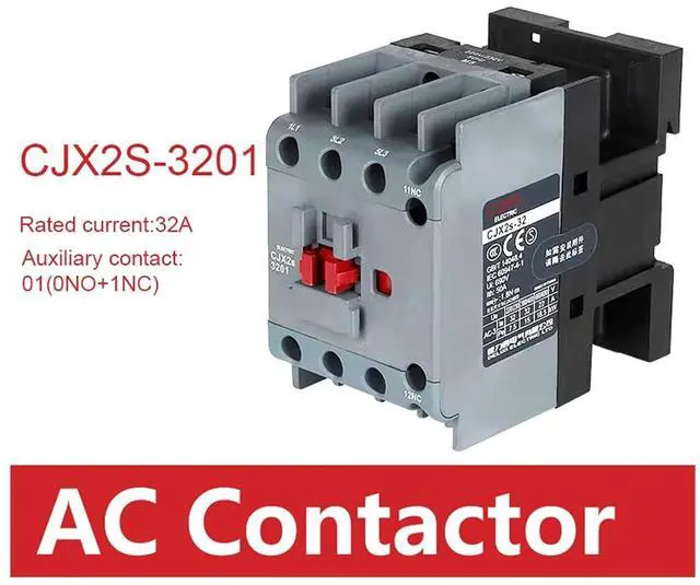 Main image of CJX2s-3201 AC Contactor 32A 3 Poles NC Normal Closed Coil Voltage 24V 36V 110V 220V 380V 50Hz Din Rail Mounted(AC 36V)