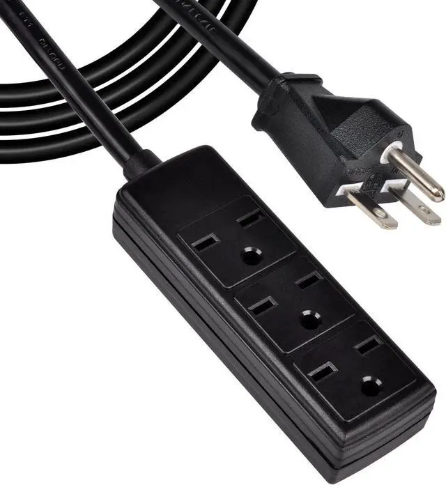 Main image of Power Strip, 14AWG NEMA 6-15P 10ft Long Power Extension Cord, Durable Power Extension Cable 240V, 3 Outlets