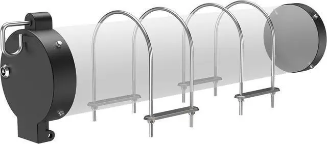 Main image of TENGBASE 6" PVC Pipe Conduit Carrier Kit, Universal Fit, No Drilling Required, Black