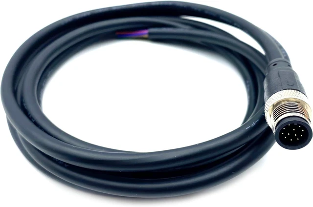 Main image of 16.4ft M12 12 Pin Male Connector Cable, A Code Straight Molding Wire Male Aviation Sensor Electrical PVC Cable Industrial Molded Wire AWG265Meter