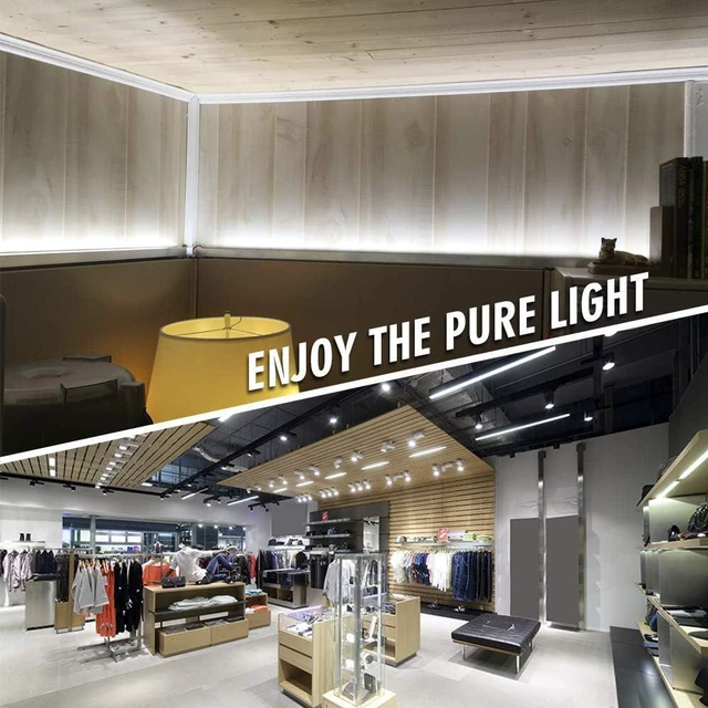 Alt view image 7 of 7 - Super Bright White LED Strip - 2835SMD High CRI 90 Quad Row Flexible LED Strip Lights - 24VDC IP20 17,650 lm/Roll for LED Retail Shops, Videography Lighting (5m/16.4' Daylight White)