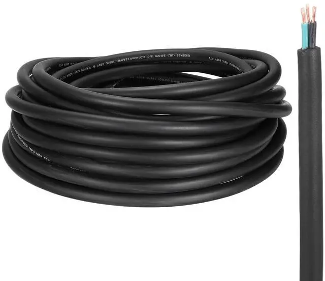 Main image of MECCANIXITY SOOW 12 Gauge 3 Conductor Electrical Wire, 50ft 12 AWG Automotive Wire, Portable Power Cable 600V for Generators, LED Lights, Battery Chargers, Flexible Extension Cord