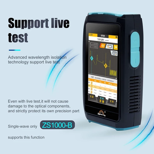 Alt view image 5 of 5 - Signal fire Fiber Optic Tools OTDR Fiber Tester, 1550nm Mini OTDR Mulit-Function Tester,Optical Light Source W/Built in OPM/OLS/VFL,Test Rang 0.1-80Km Dynamic Range -50dB~26dBm