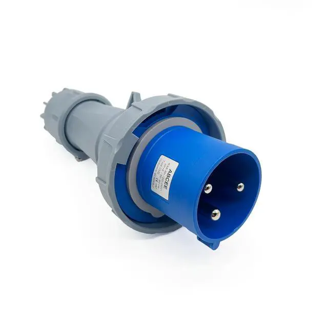 Alt view image 2 of 7 - 63A 3Pin Male Plug,Industrial Waterproof Plug,IEC60309 Quick-Assembly Screw-Termination 220V-250V 2P+E 6H IP67 Aviation Connector,Cable Coupling Connector,for Automatic Control