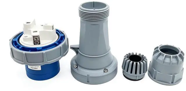 Alt view image 3 of 7 - 63A 3Pin Male Plug,Industrial Waterproof Plug,IEC60309 Quick-Assembly Screw-Termination 220V-250V 2P+E 6H IP67 Aviation Connector,Cable Coupling Connector,for Automatic Control