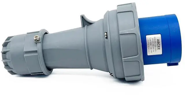 Alt view image 4 of 7 - 63A 3Pin Male Plug,Industrial Waterproof Plug,IEC60309 Quick-Assembly Screw-Termination 220V-250V 2P+E 6H IP67 Aviation Connector,Cable Coupling Connector,for Automatic Control