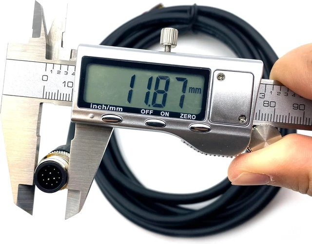 Alt view image 4 of 7 - 16.4ft M12 12 Pin Male Connector Cable, A Code Straight Molding Wire Male Aviation Sensor Electrical PVC Cable Industrial Molded Wire AWG265Meter