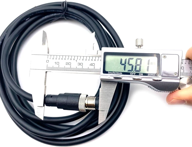 Alt view image 7 of 7 - 16.4ft M12 12 Pin Male Connector Cable, A Code Straight Molding Wire Male Aviation Sensor Electrical PVC Cable Industrial Molded Wire AWG265Meter