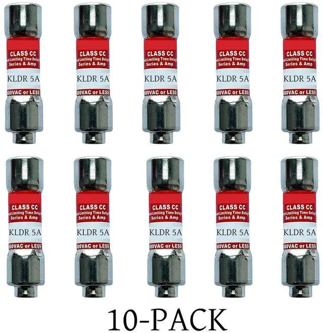 Alt view image 3 of 3 - 10-Pack New KLDR-5 KLDR-5A 600Vac Time Delay Fuse,KLDR 5A Class CC Cartridge Fuse