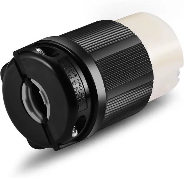 Alt view image 3 of 5 - UL Listed NEMA L16-30C L16-30R Plug Connector Socket Female,30A 30 Amp,AC480V 480 Volt,3 Pole-4 Wire,Grouding,Twist Locking,Black Gray