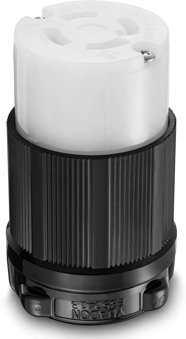 Alt view image 4 of 5 - UL Listed NEMA L16-30C L16-30R Plug Connector Socket Female,30A 30 Amp,AC480V 480 Volt,3 Pole-4 Wire,Grouding,Twist Locking,Black Gray