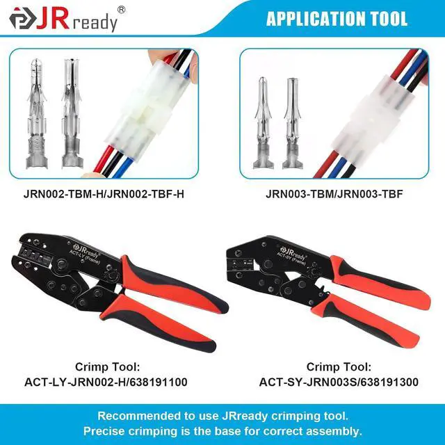 Alt view image 5 of 6 - JRready 093 062 Pins Connector Kit Wire Pin Connectors Male Female Contacts 1190 1580 Series 14-20AWG 18-24AWG Crimp Terminals Pins Sockets for Molex Connectors 3.68mm 5.03mm Pitch 120 Pairs ST6526