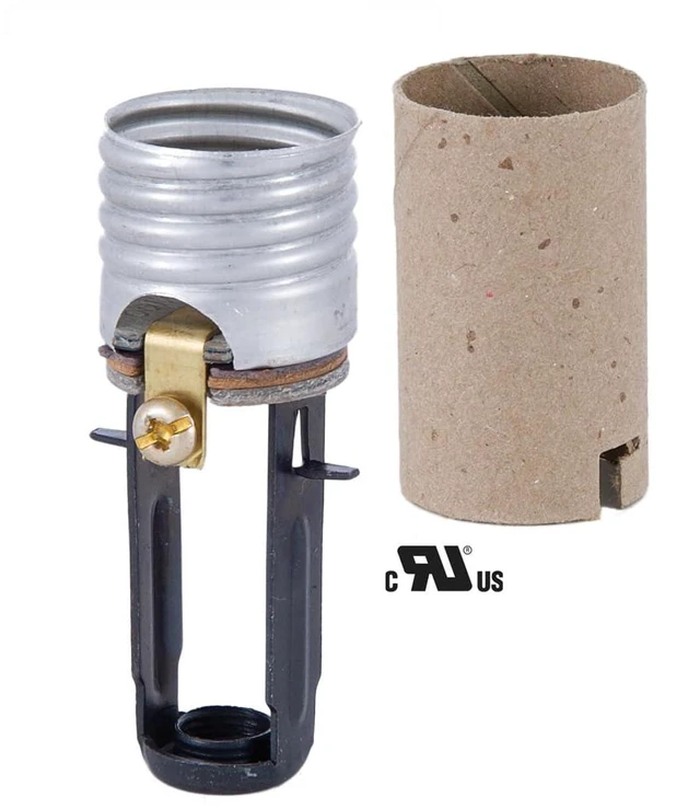 Alt view image 2 of 3 - B&P Lamp® Medium Base, 3 Inch Height, Keyless Candle Socket, 6 Pack