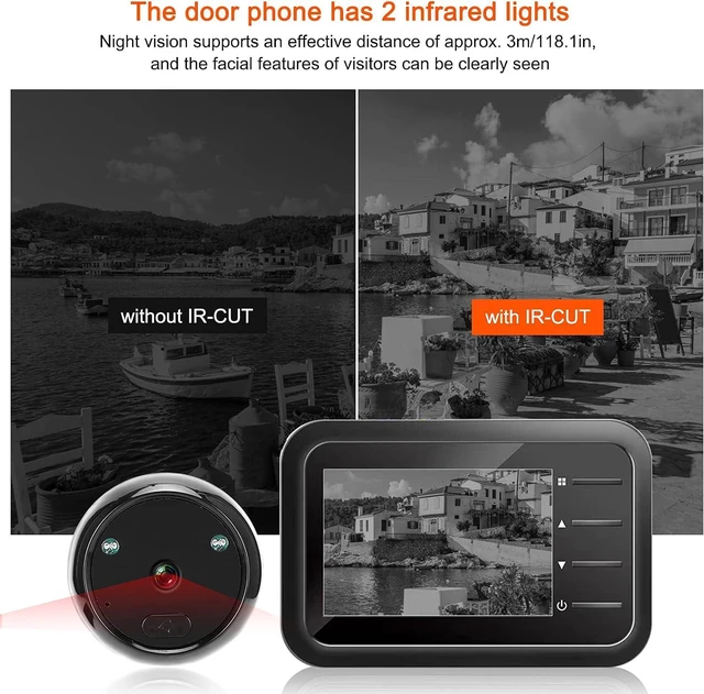 Alt view image 2 of 7 - 2.4in LCD Video Doorbell with Night Vision | High-Definition Camera & 90° Wide-Angle Lens | Automatic Photo Capture for Home Security