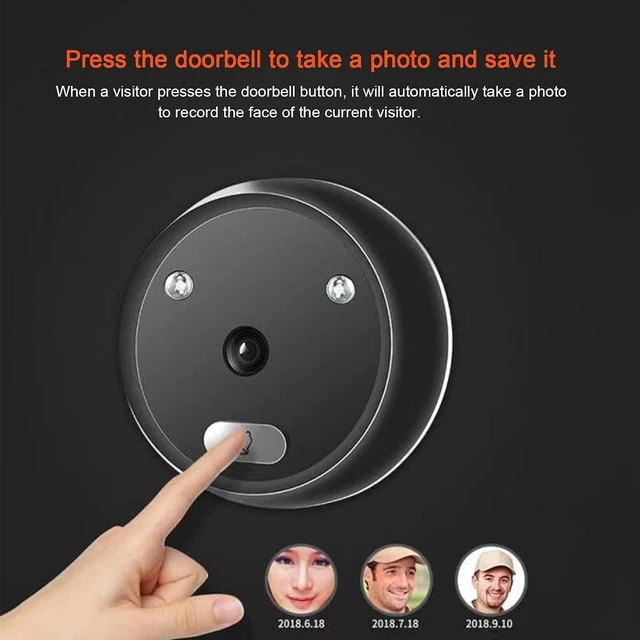 Alt view image 6 of 7 - 2.4in LCD Video Doorbell with Night Vision | High-Definition Camera & 90° Wide-Angle Lens | Automatic Photo Capture for Home Security