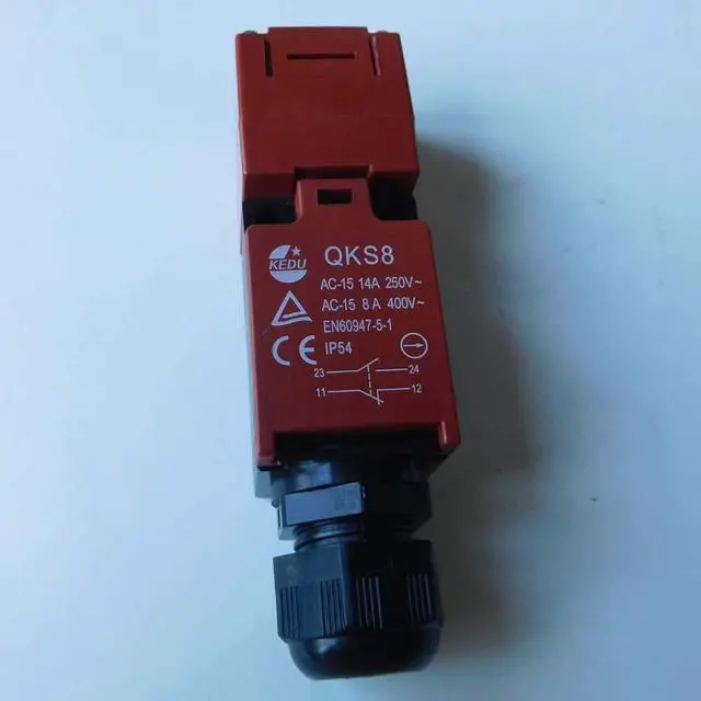 Alt view image 2 of 7 - KEDU QKS8 Safety Interlock Switch, 250V 14A 400V 8A, NO+NC M20, Red