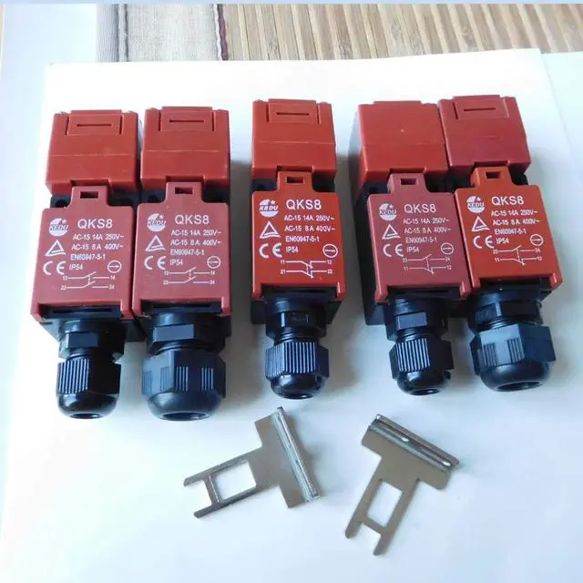 Alt view image 5 of 7 - KEDU QKS8 Safety Interlock Switch, 250V 14A 400V 8A, NO+NC M20, Red