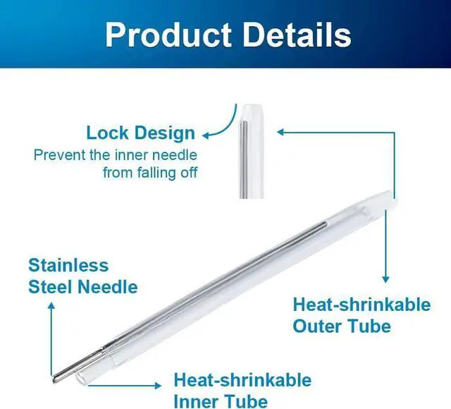 Alt view image 2 of 6 - 1000 PCS 60mm Fiber Optical Heat Shrinkable Tubes, Fusion Splice Transparent PE Sleeves with Single Stainless Rod for Bare Fiber