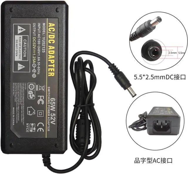 Alt view image 4 of 5 - 52V1.25A Power Adapter POE Switch Monitoring Power Supply 52V DC Regulated Power Supply