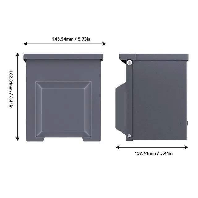 Alt view image 6 of 7 - Electrical Outlet Box, Carbon SteelElectrical Box Power Outlet Enclosure WRTR GFCI Outlet with Cover Double WRTR GFCI 20AMP Outlets Water Proof 3R Enclosure for Outdoor